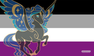 GamerMats Playmat - Asexual Unicorn Flag - Playmats Sealed