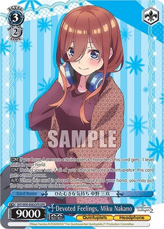 Devoted Feelings Miku Nakano (OFR) (5) [5HY/W90] - Weiss Schwarz Single