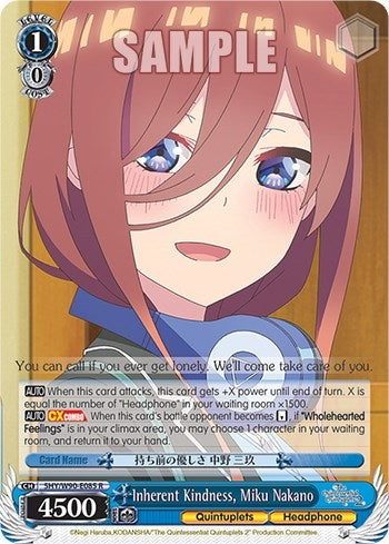 Inherent Kindness Miku Nakano (5) [5HY/W90] - Weiss Schwarz Single