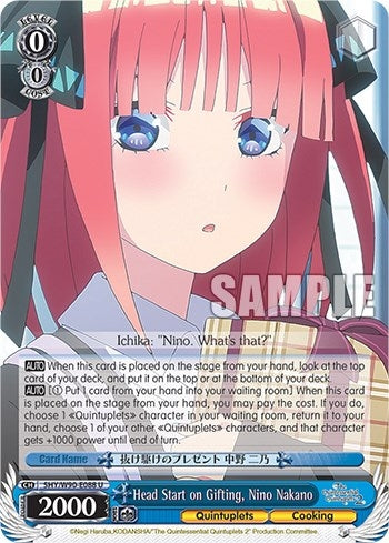 Head Start on Gifting Nino Nakano (5) [5HY/W90] - Weiss Schwarz Single