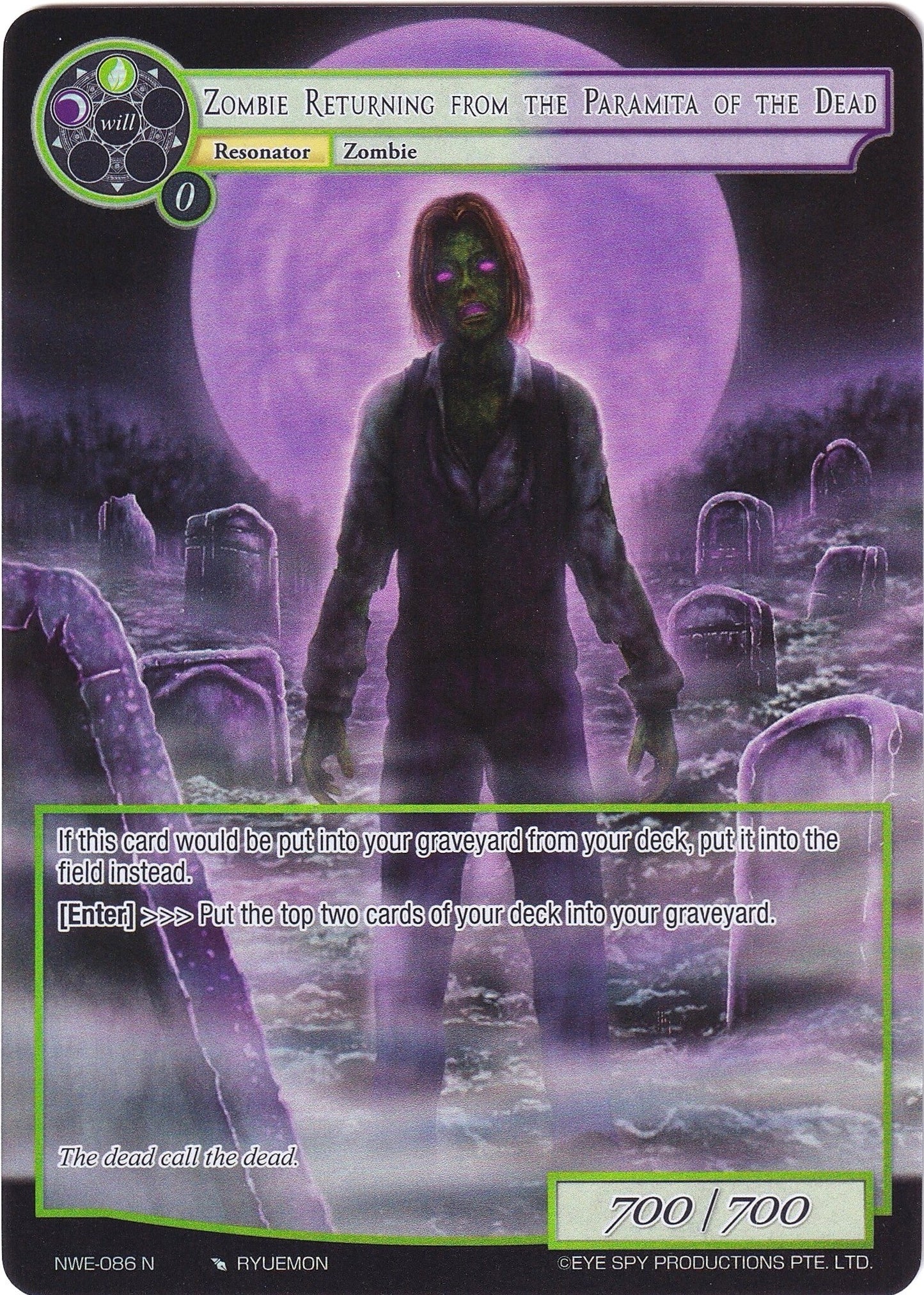 Zombie Returning from the Paramita of the Dead (Full Art) (86) [NWE] - Force of Will Single