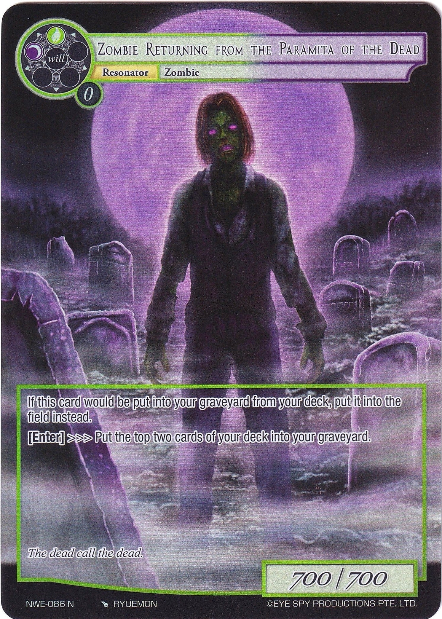 Zombie Returning from the Paramita of the Dead (Full Art) (86) [NWE] - Force of Will Single