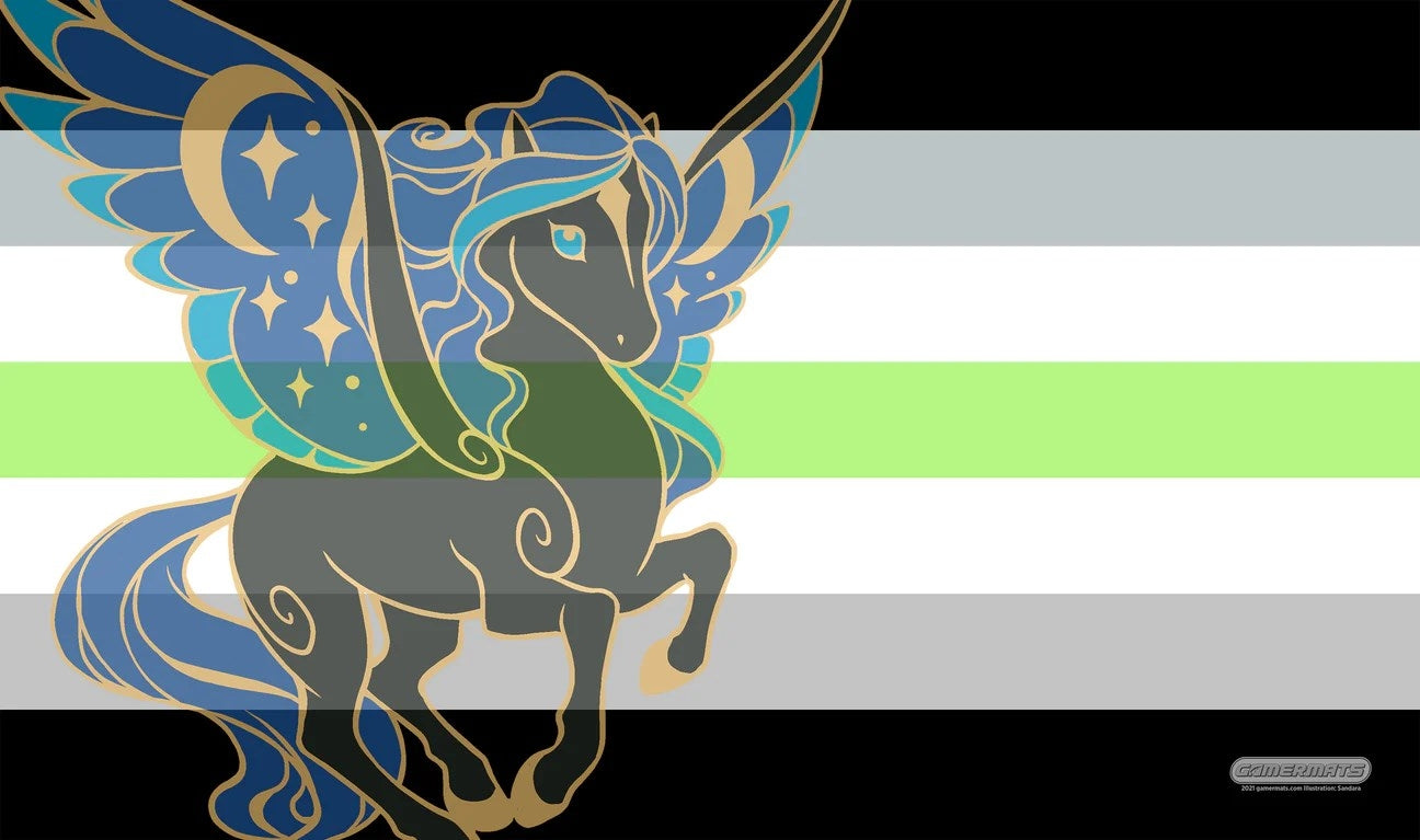 GamerMats Playmat - Agender Unicorn Flag - Playmats Sealed