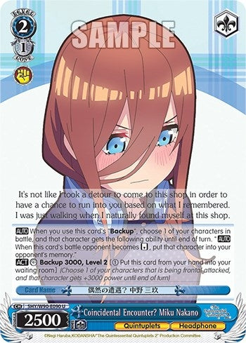 Coincidental Encounter? Miku Nakano (5) [5HY/W90] - Weiss Schwarz Single