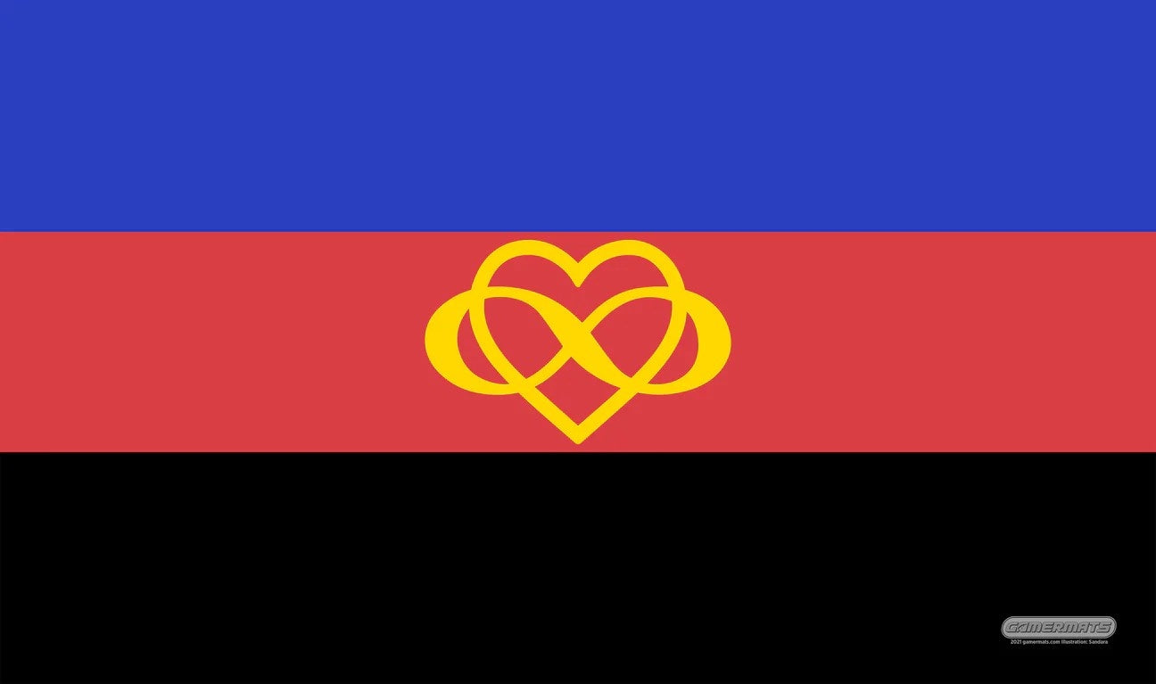 GamerMats Playmat - Polyamorous Flag - Playmats Sealed