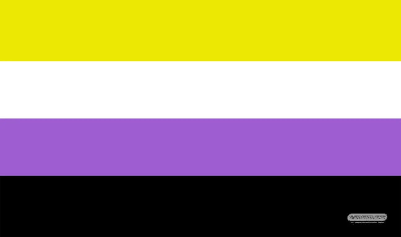 GamerMats Playmat - Non-Binary Pride Flag - Playmats Sealed