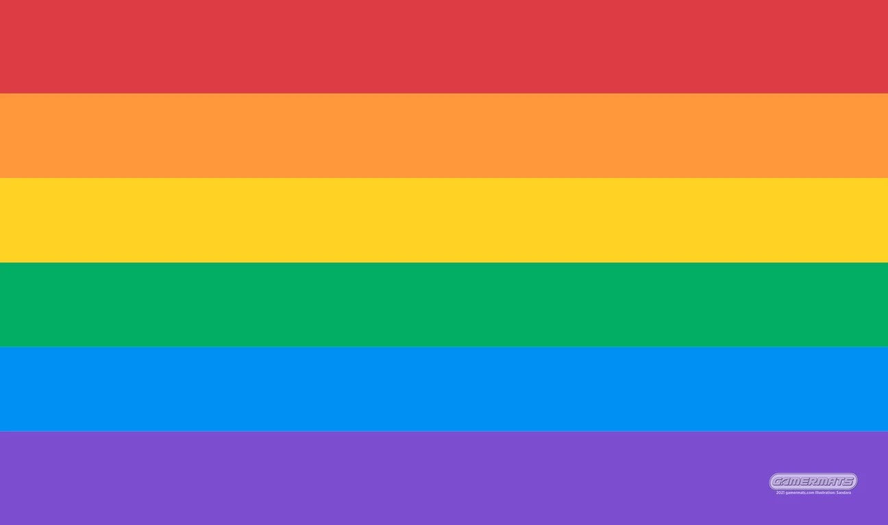 GamerMats Playmat - LQBTQ + Pride Flag - Playmats Sealed