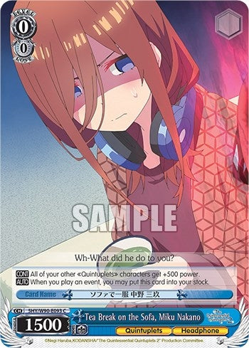Tea Break on the Sofa Miku Nakano (5) [5HY/W90] - Weiss Schwarz Single
