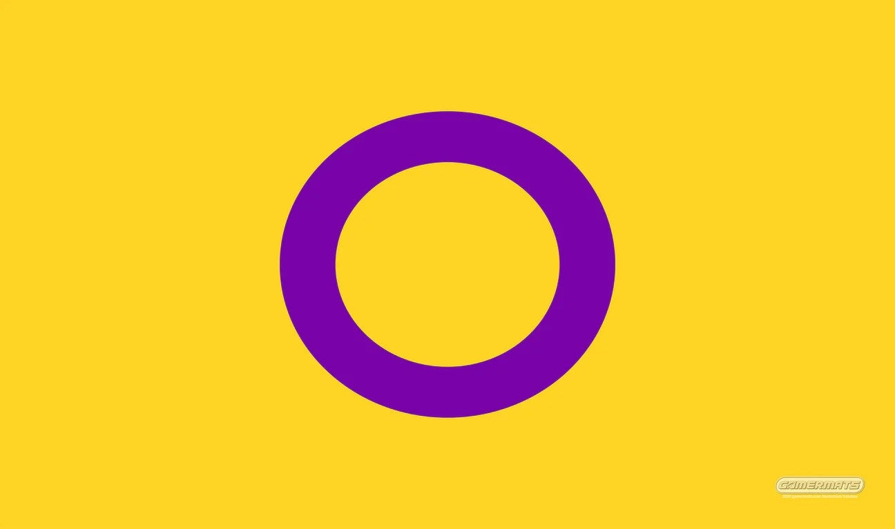 GamerMats Playmat - Intersex Flag (Premium White Stitched) - Playmats Sealed
