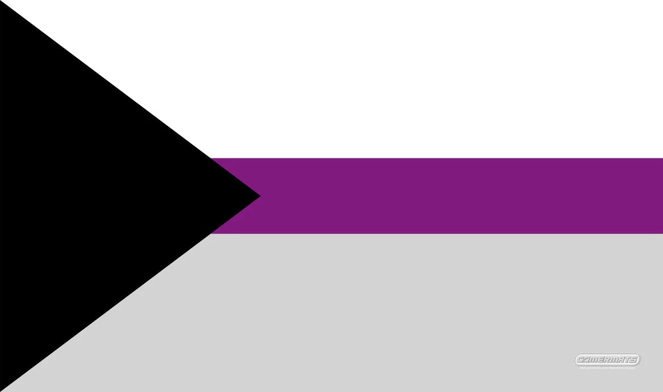 GamerMats Playmat - Demisexual Pride Flag (Premium White Stitched) - Playmats Sealed