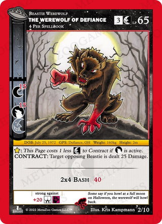 The Werewolf Of Defiance (2) (UFOFE-RE) - MetaZoo Single