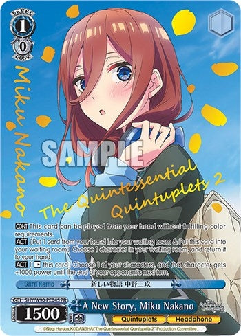 A New Story Miku Nakano (Foil) (5) [5HY/W90] - Weiss Schwarz Single
