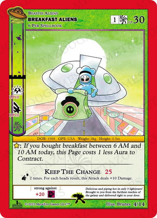 Breakfast Aliens (4) (UFOFE-TD) - MetaZoo Single