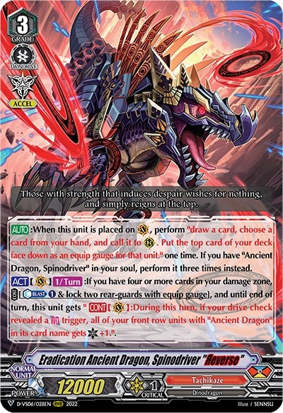 Eradication Ancient Dragon Spinodriver ’Reverse’ (6028) [D-VS06] - Cardfight Vanguard Single