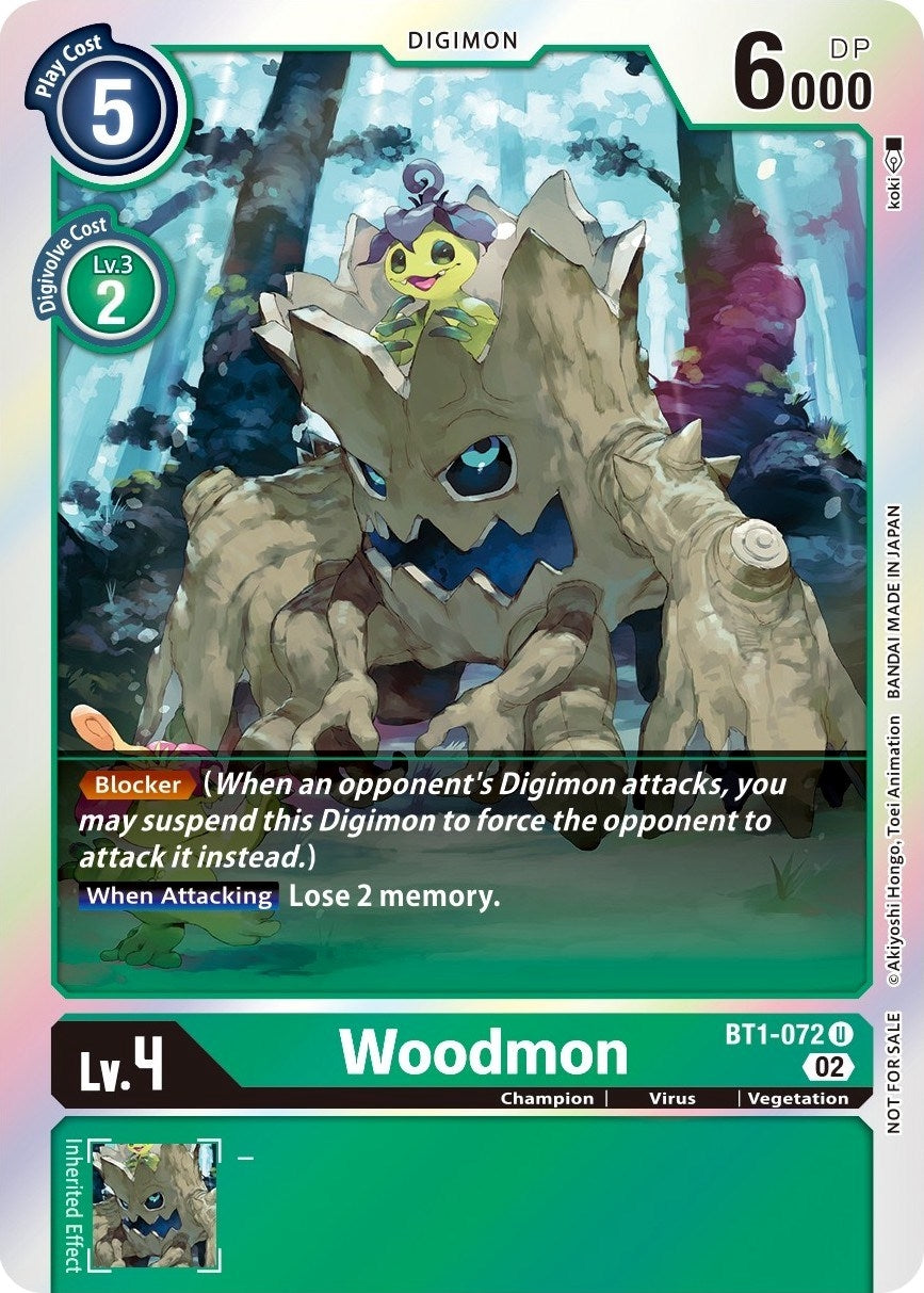 Woodmon (Official Tournament Pack Vol. 6) (1072) [BT01-03] - Digimon Card Game Single