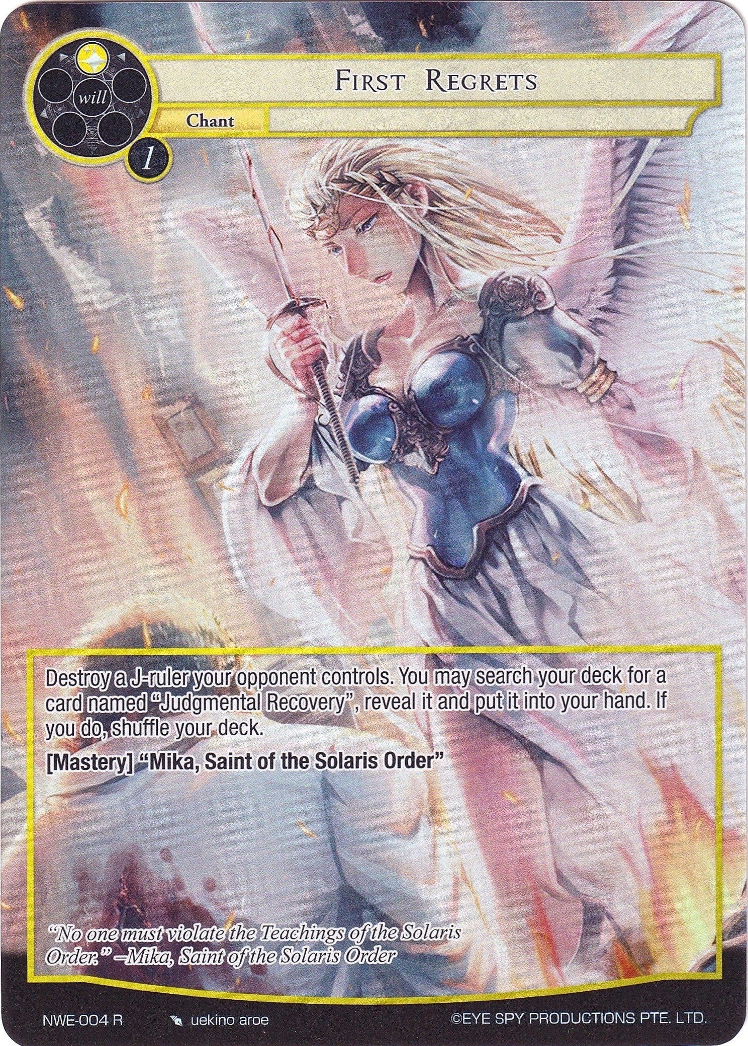 First Regrets (Full Art) (4) [NWE] - Force of Will Single