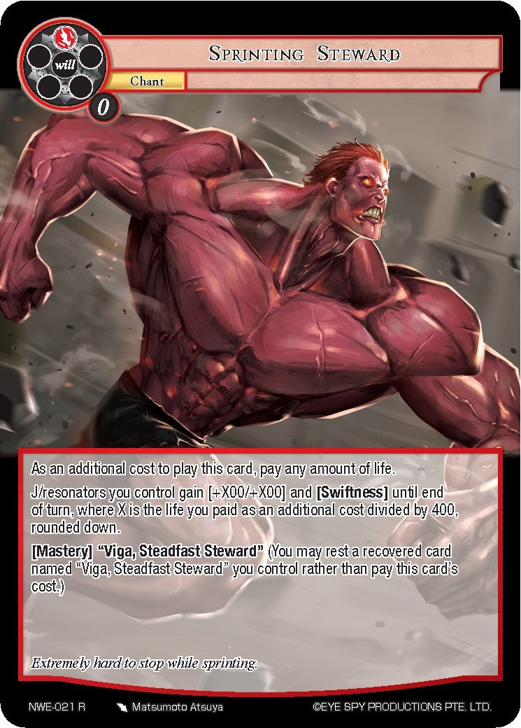 Sprinting Steward (21) [NWE] - Force of Will Single
