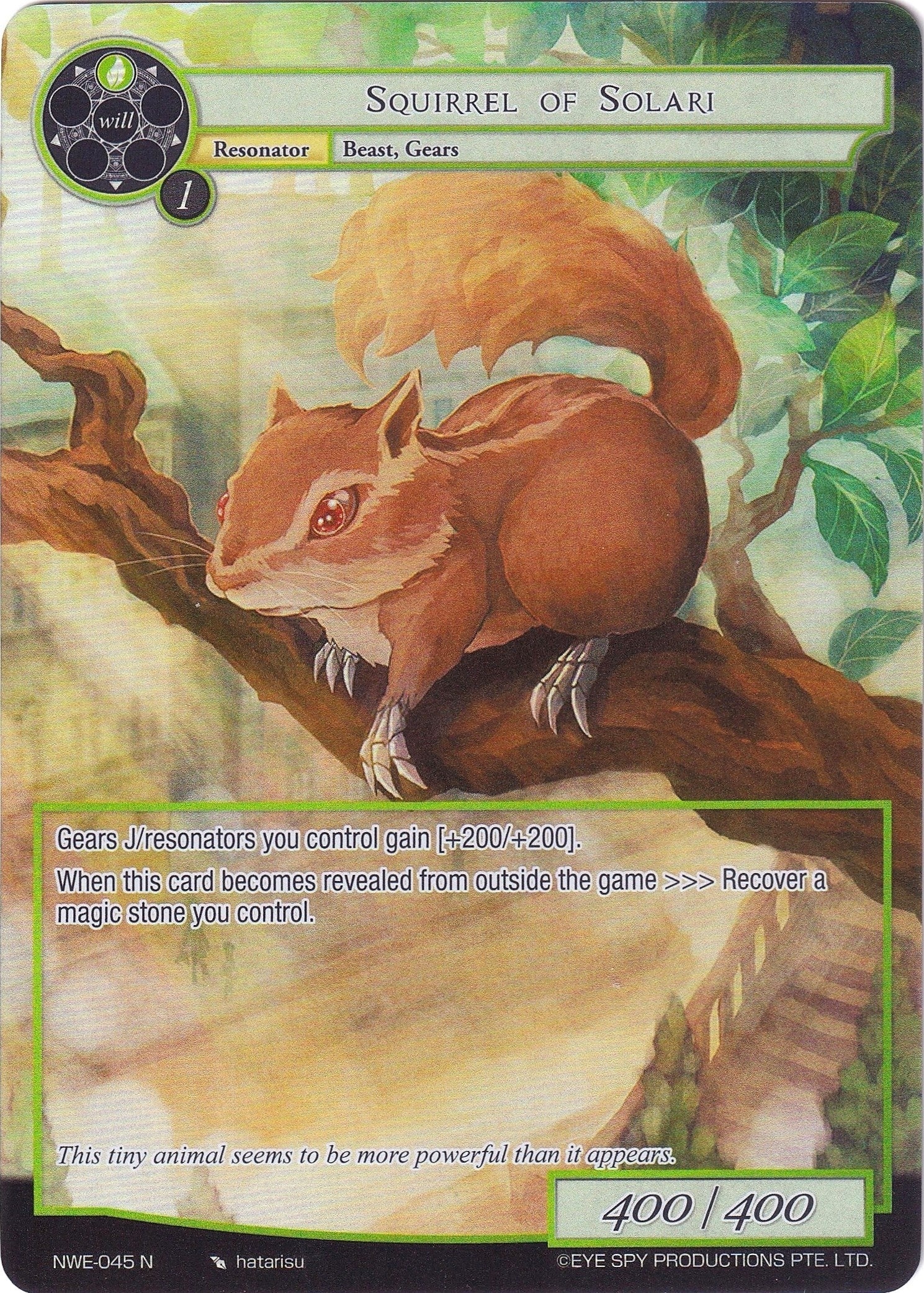 Squirrel of Solari (Full Art) (45) [NWE] - Force of Will Single