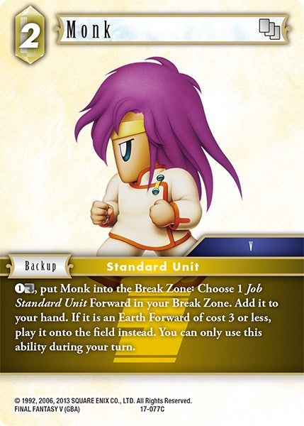 Monk (17) [17] - Final Fantasy TCG Single