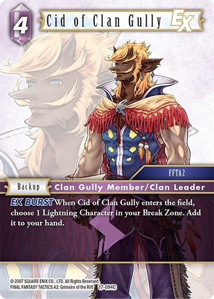 Cid of Clan Gully EX (17) [17] - Final Fantasy TCG Single