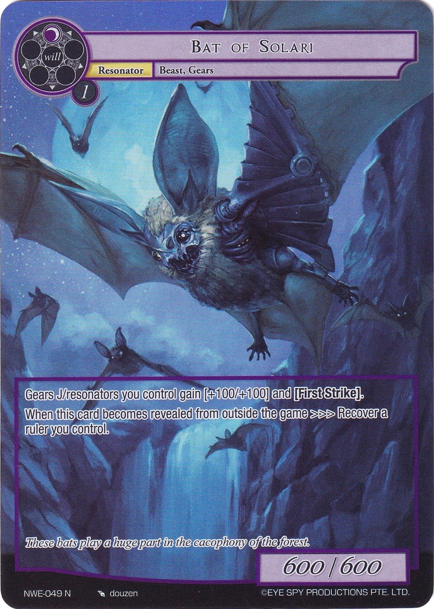 Bat of Solari (Full Art) (49) [NWE] - Force of Will Single