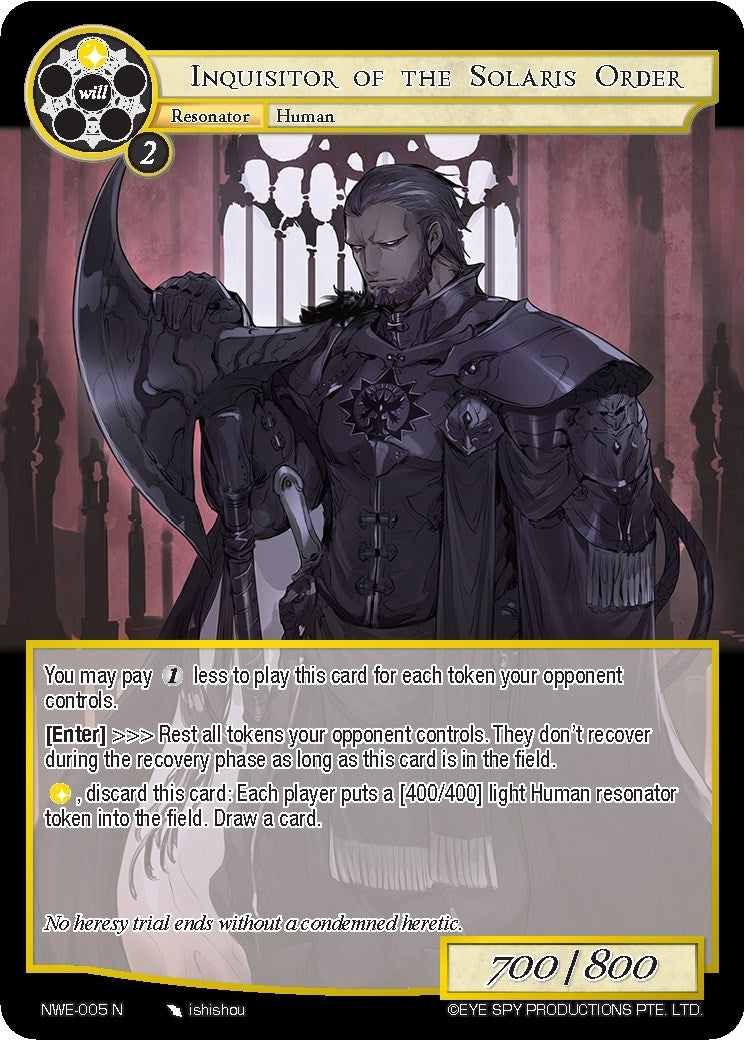 Inquisitor of the Solaris Order (5) [NWE] - Force of Will Single