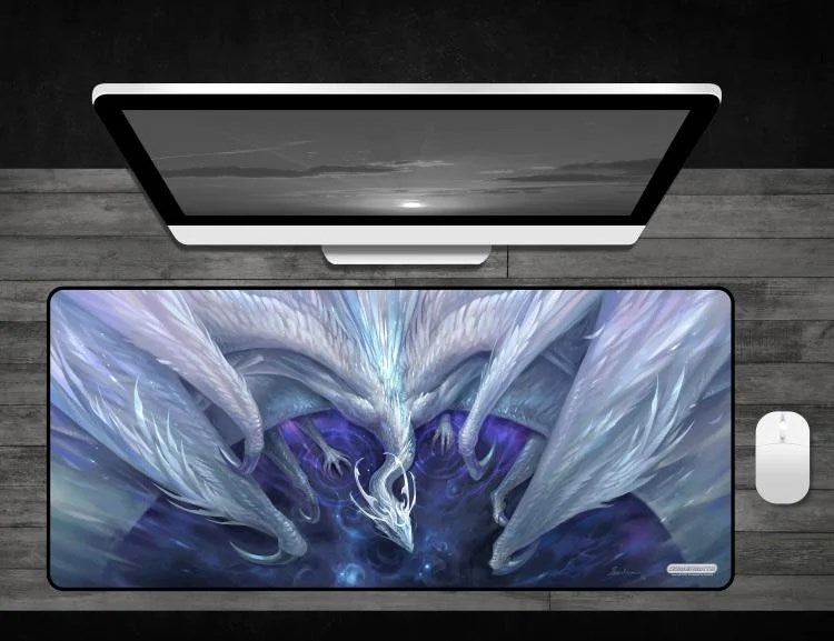 White Crystal Dragon - Deskmat - Playmats Sealed