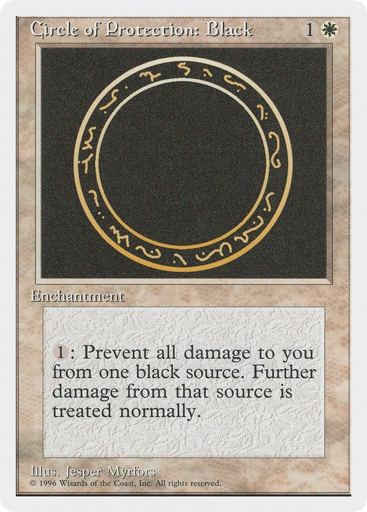 Circle of Protection: Black [2PS] - MTG Single