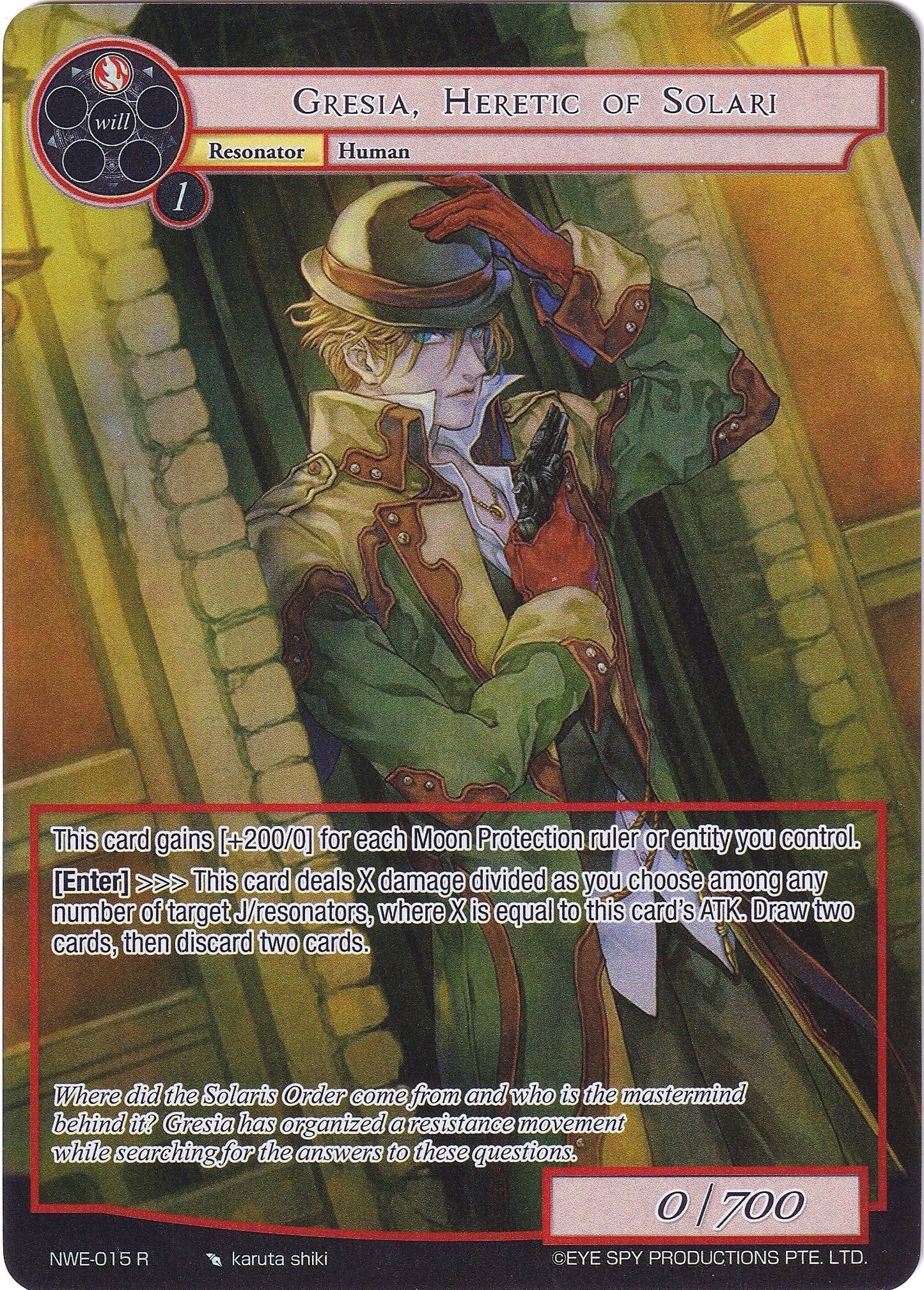 Gresia Heretic of Solari (Full Art) (15) [NWE] - Force of Will Single