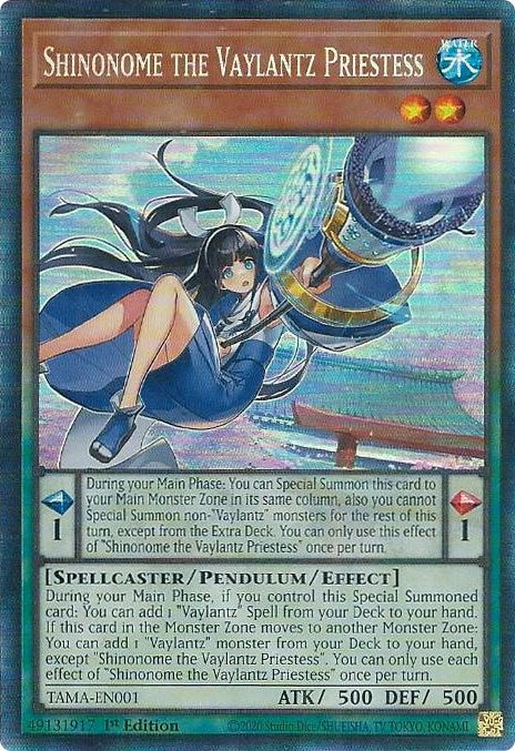 Shinonome the Vaylantz Priestess (CR) (1) (TAMA) - YuGiOh Single