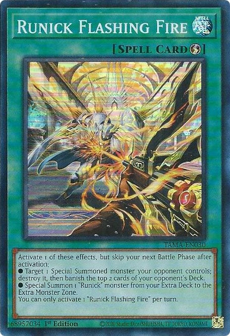 Runick Flashing Fire (30) (TAMA) - YuGiOh Single