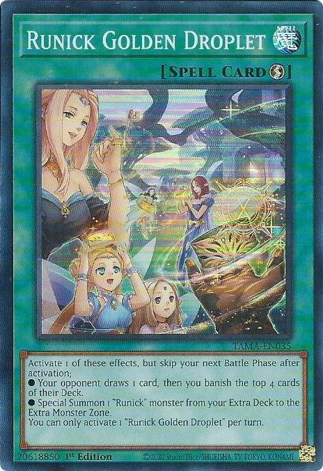 Runick Golden Droplet (35) (TAMA) - YuGiOh Single