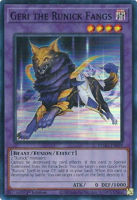 Geri the Runick Fangs (39) (TAMA) - YuGiOh Single