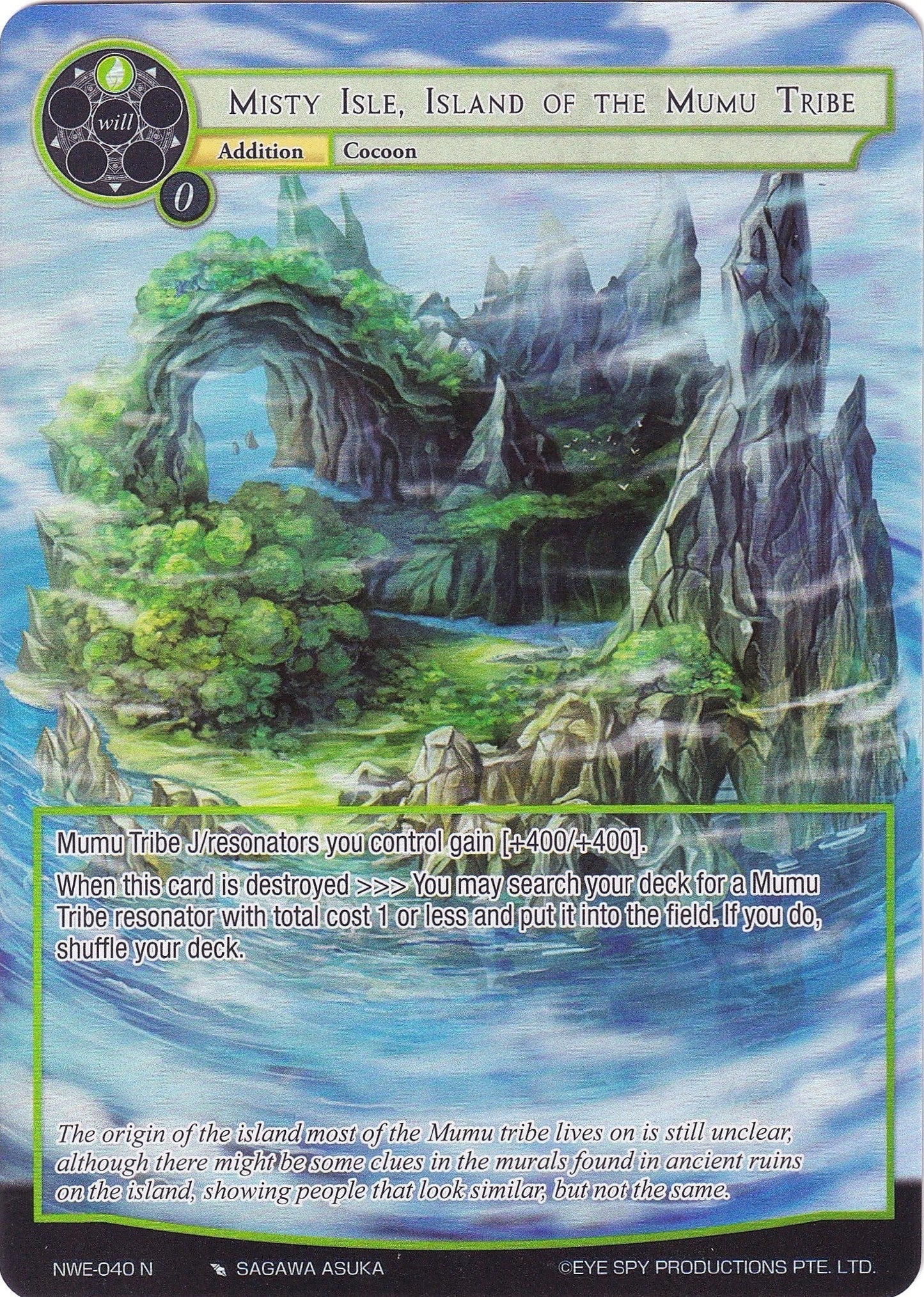 Misty Isle Island of the Mumu Tribe (Full Art) (40) [NWE] - Force of Will Single