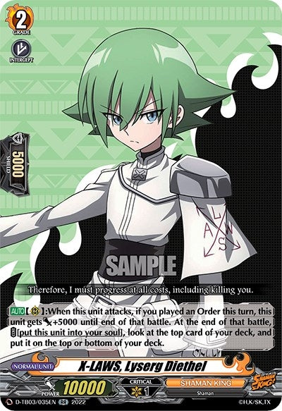 X-LAWS Lyserg Diethel (3035) [D-TB03] - Cardfight Vanguard Single