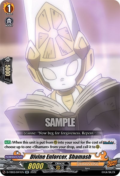 Divine Enforcer Shamash (3041) [D-TB03] - Cardfight Vanguard Single