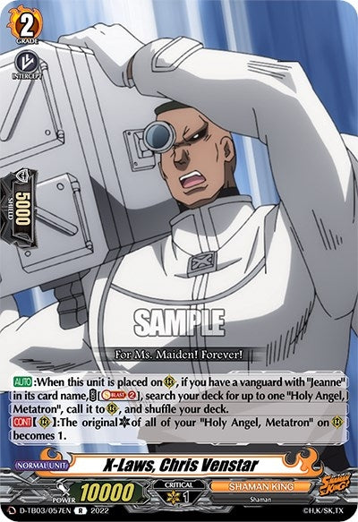 X-Laws Chris Venstar (3057) [D-TB03] - Cardfight Vanguard Single