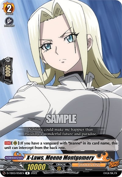 X-Laws Meene Montgomery (3058) [D-TB03] - Cardfight Vanguard Single