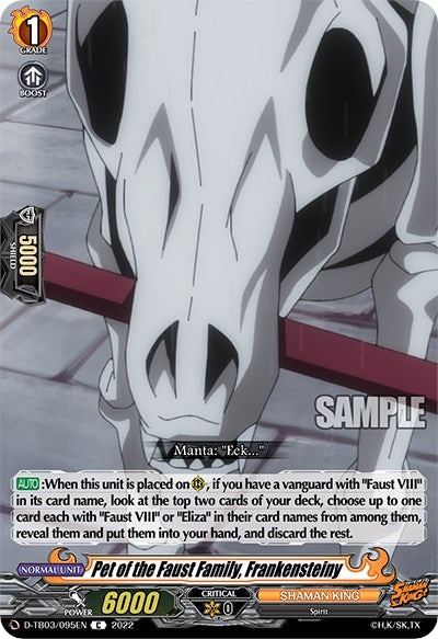 Pet of the Faust Family Frankensteiny (3095) [D-TB03] - Cardfight Vanguard Single