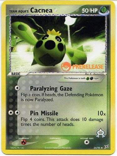 Image for Team Aqua's Cacnea - 24/95 (Prerelease) (024/095) (Miscellaneous Cards & Products) - Pokemon
