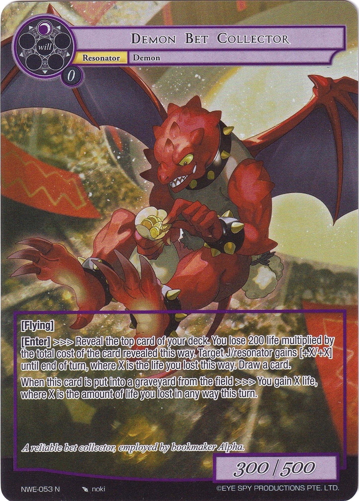 Demon Bet Collector (Full Art) (53) [NWE] - Force of Will Single