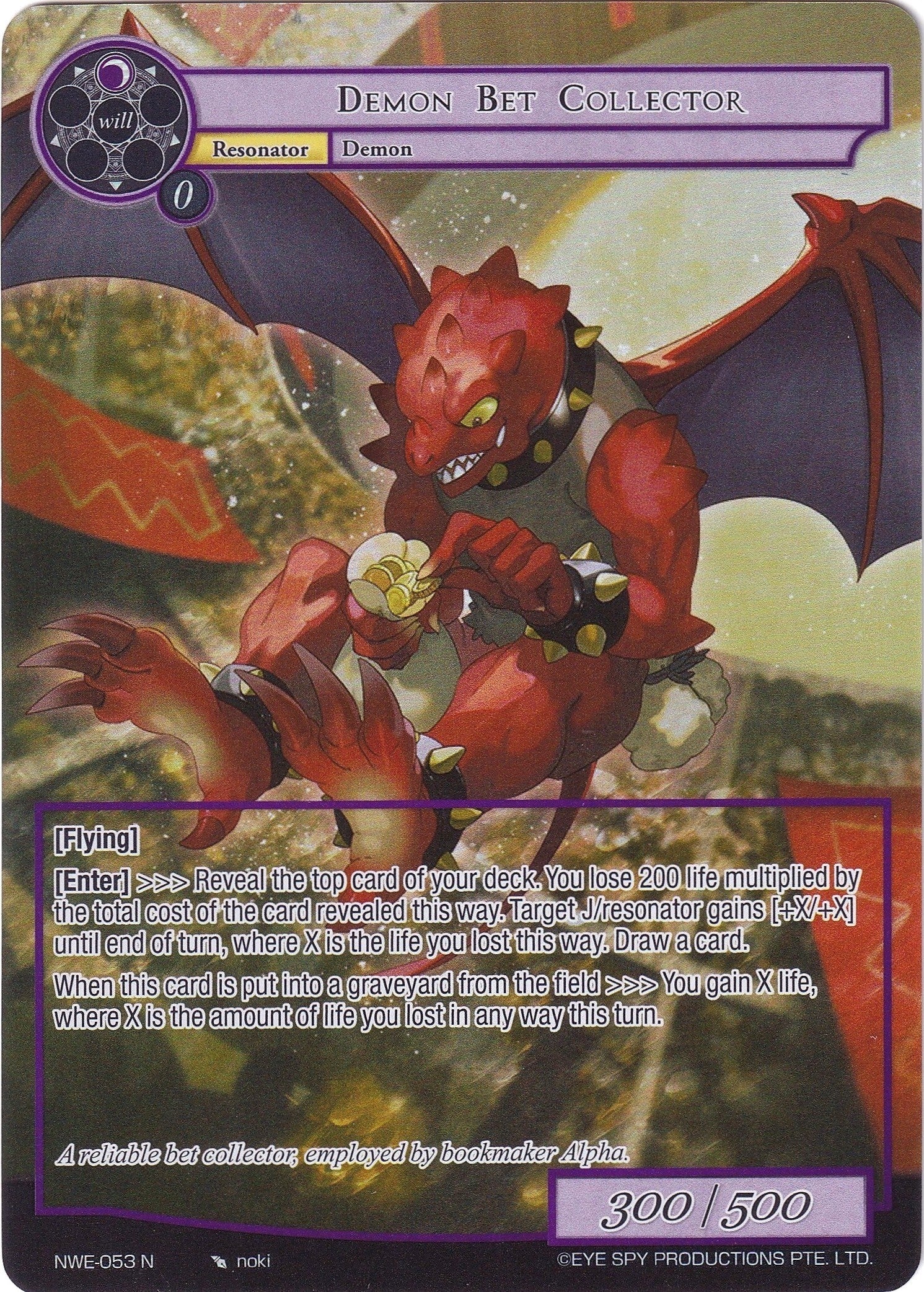 Demon Bet Collector (Full Art) (53) [NWE] - Force of Will Single