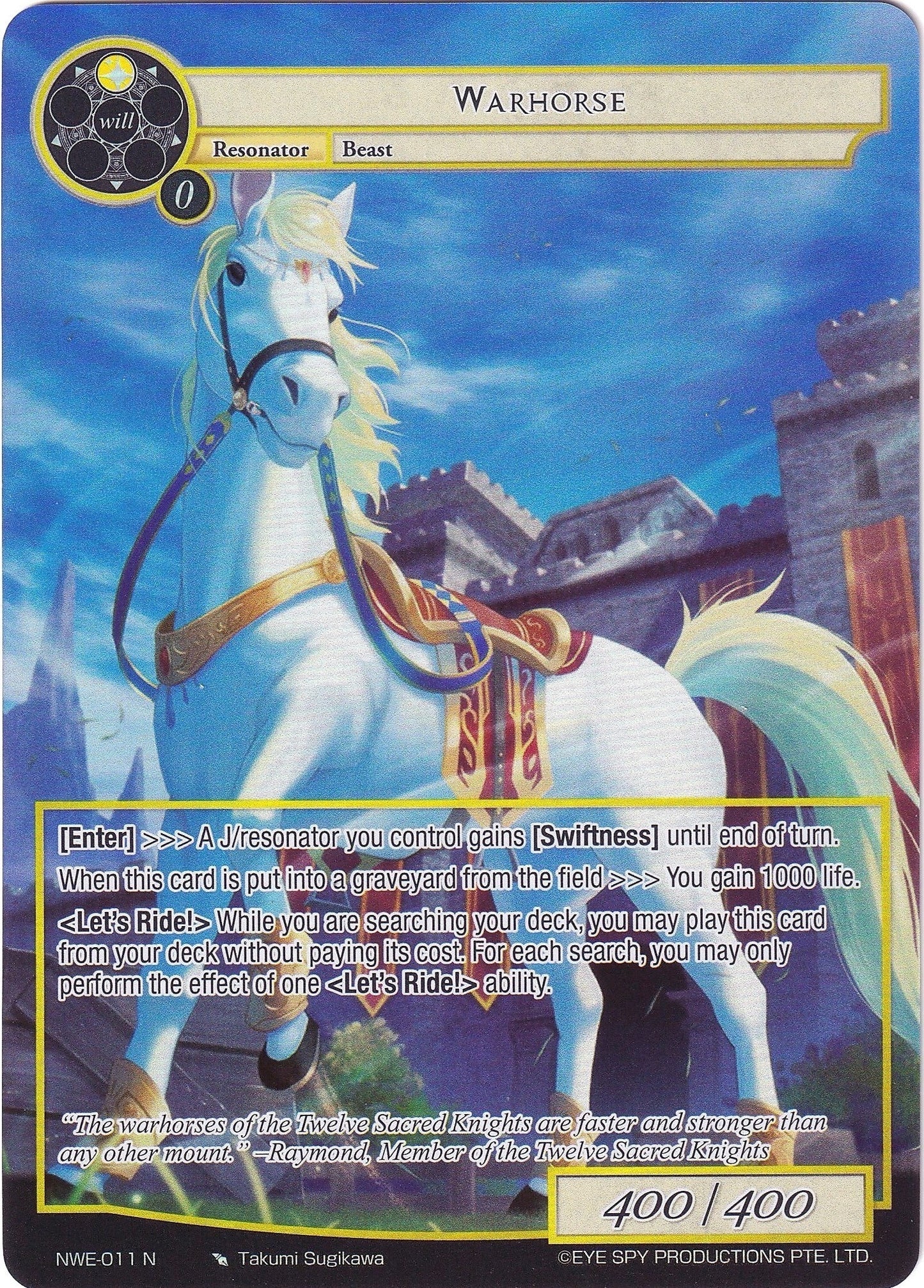 Warhorse (Full Art) (11) [NWE] - Force of Will Single
