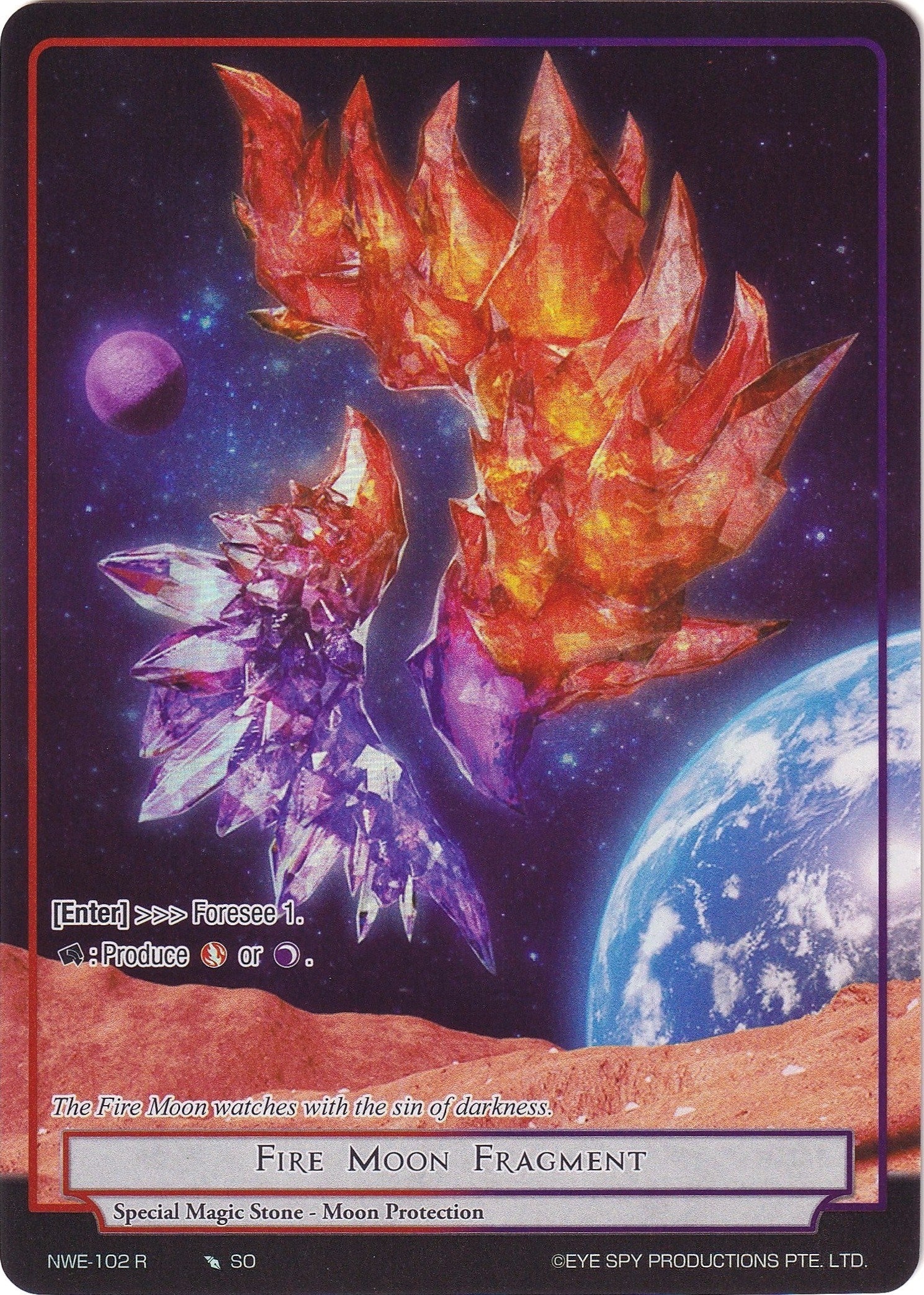 Fire Moon Fragment (Full Art) (102) [NWE] - Force of Will Single