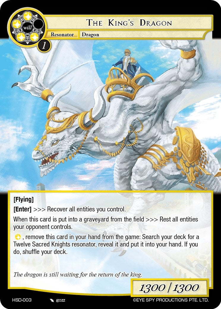 The King’s Dragon (3) [HSD] - Force of Will Single