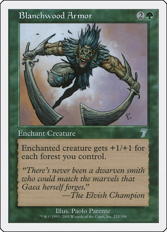 Blanchwood Armor (232) [7ED] - MTG Single