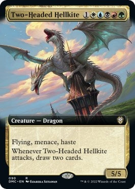Two-Headed Hellkite (Extended Art) (90) [DMC] - MTG Single