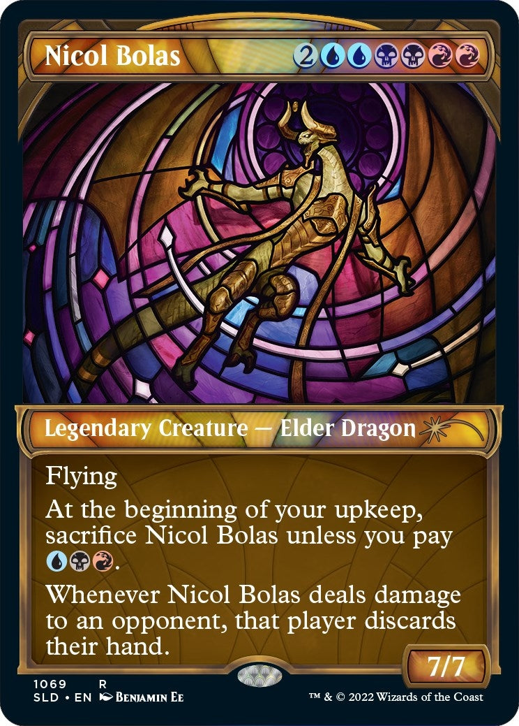 Nicol Bolas (Stained Glass) (Textured Foil) (1069) [SLD] - MTG Single