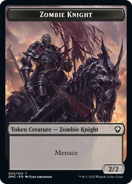 Zombie Knight // Warrior Double-sided Token (0) [DMC] - MTG Single