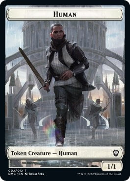 Human // Snake Double-sided Token (0) [DMC] - MTG Single